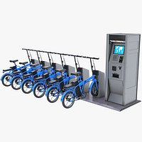 Sharing System Citi Bike Pay Station with Bicycles