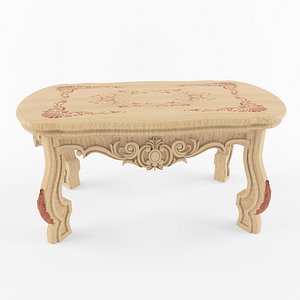 3d wooden table model