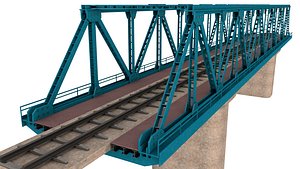 Railway Bridge v3 Pbr model
