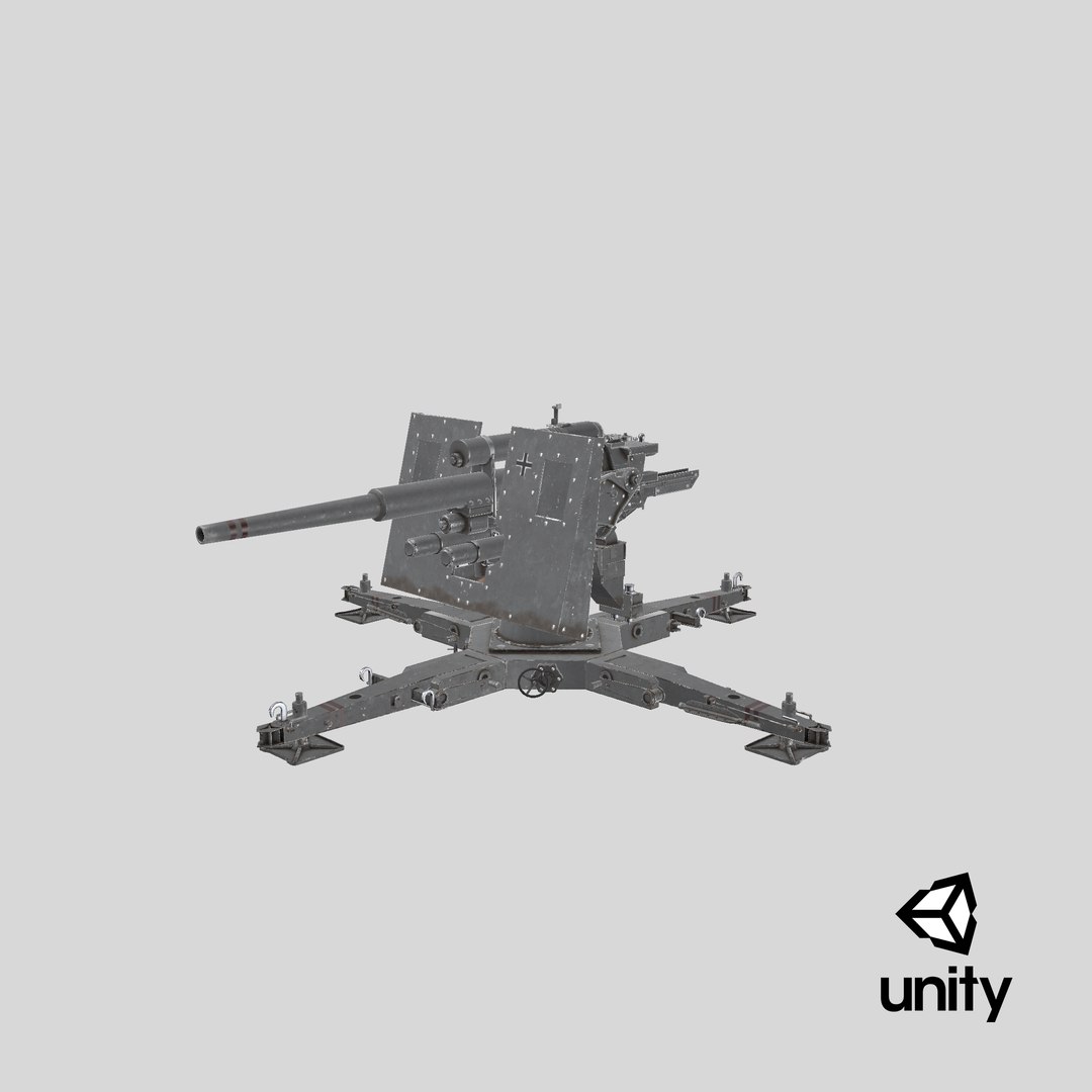 3D flak cannon gameready 88 model https://p.turbosquid.com/ts-thumb/Tl/pLPFKk/5Xvn89A0/stemcell_unity_render/png/1589406740/1920x1080/fit_q87/99bcd7d48b11cc9a933d788db9c9ff05a936ba97/stemcell_unity_render.jpg