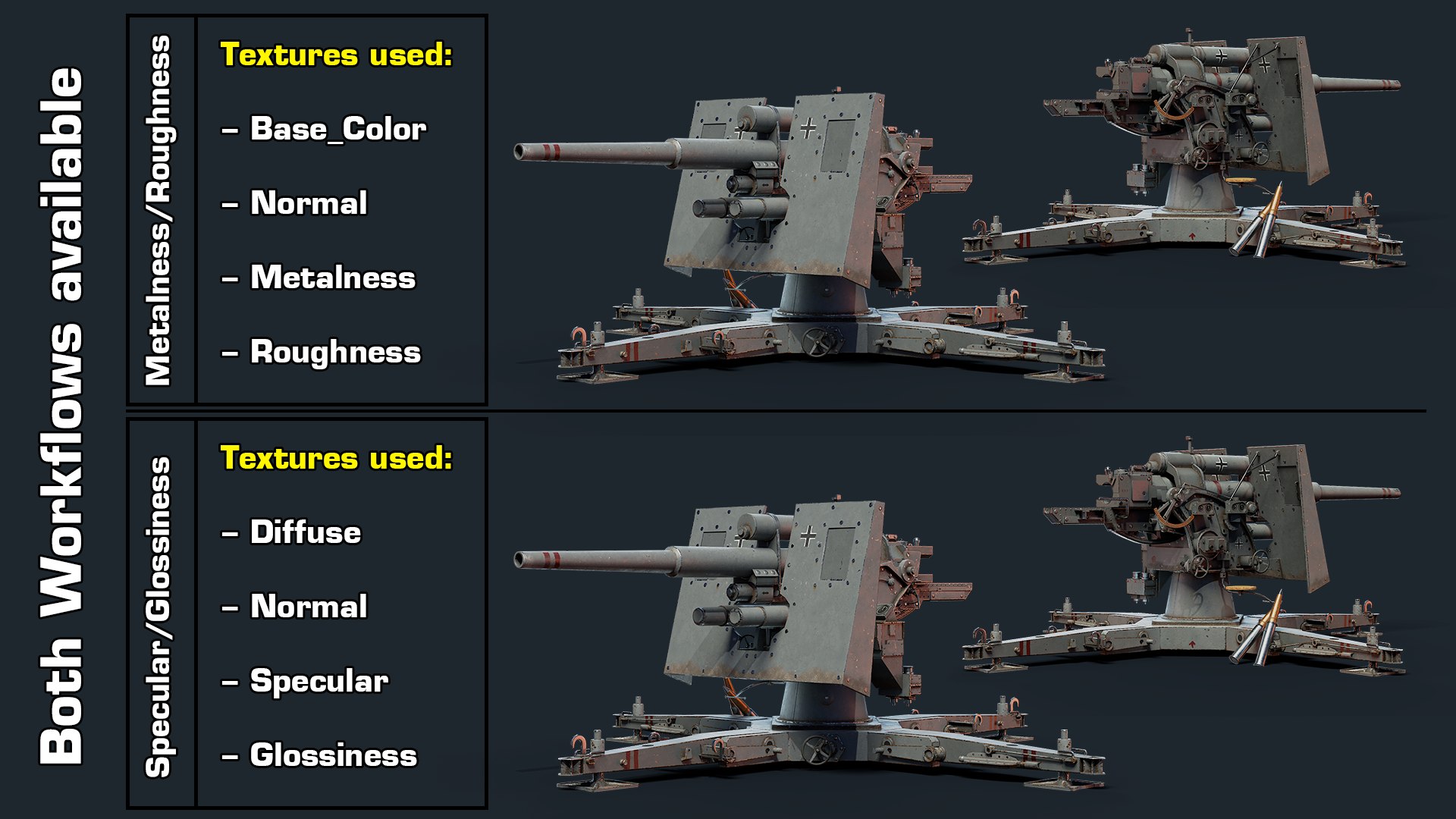 3D flak cannon gameready 88 model https://p.turbosquid.com/ts-thumb/Tl/pLPFKk/geMiYTKv/both_workflows/png/1588365403/1920x1080/fit_q87/d8f832a017a15beb4f5e100bbdef3d9c67205bc6/both_workflows.jpg