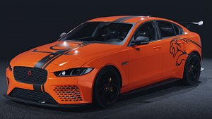 2018 Jaguar XE SV Project 8 3D Model  The Most Powerful Jaguar 3D model