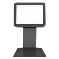 LCD Screen Stand. Blank Black Trade Show Booth