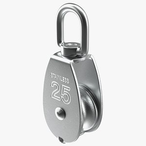 M25 Single Wheel Swivel Pulley 3D model