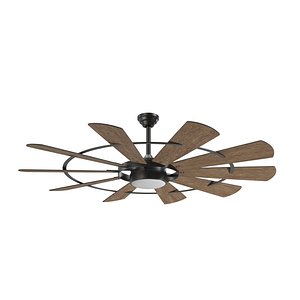 3D model Henderson Integrated LED Indoor Ceiling Fan with Light PBR