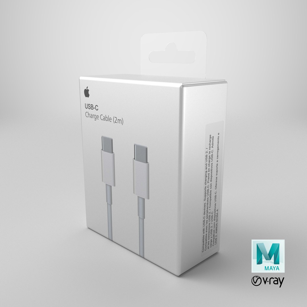 Apple USB-C Charge Cable Packaging 3D model https://p.turbosquid.com/ts-thumb/Tl/ti7X6n/vY/stemcell_maya_vray_render/png/1717509018/1920x1080/fit_q87/3ed985a856545f64b73ed2017c695f7d0cf16763/stemcell_maya_vray_render.jpg