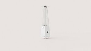 White Pyramid Glass Tube Patio Heater