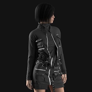 Female outfit Marvelous Designer project model