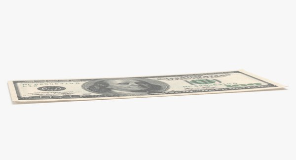 100 dollar bill 3D model - TurboSquid 1230751