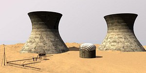 3ds max cooling tower nuclear