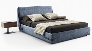 Tape bed by Novamobili - Wai bedside table by Bonaldo