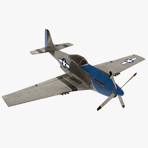 American P-51 Mustang WW2 Fighter 3D