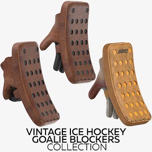 vintage ice hockey goalie 3D model