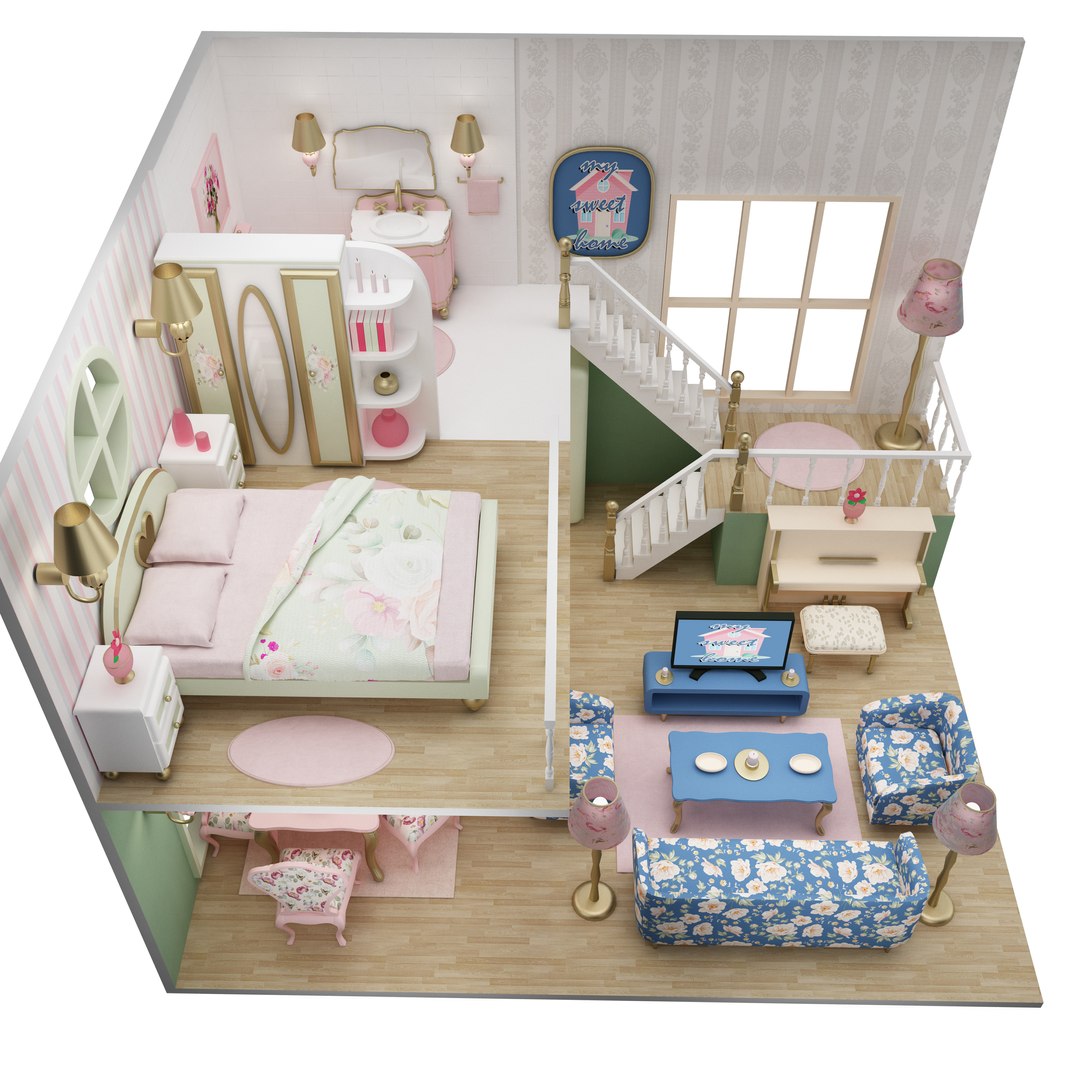 3D dollhouse house doll model https://p.turbosquid.com/ts-thumb/Tm/6IKrUv/Fd/2/jpg/1613905354/1920x1080/fit_q87/3c682292c5f8627376c3f95552da697265dde29f/2.jpg