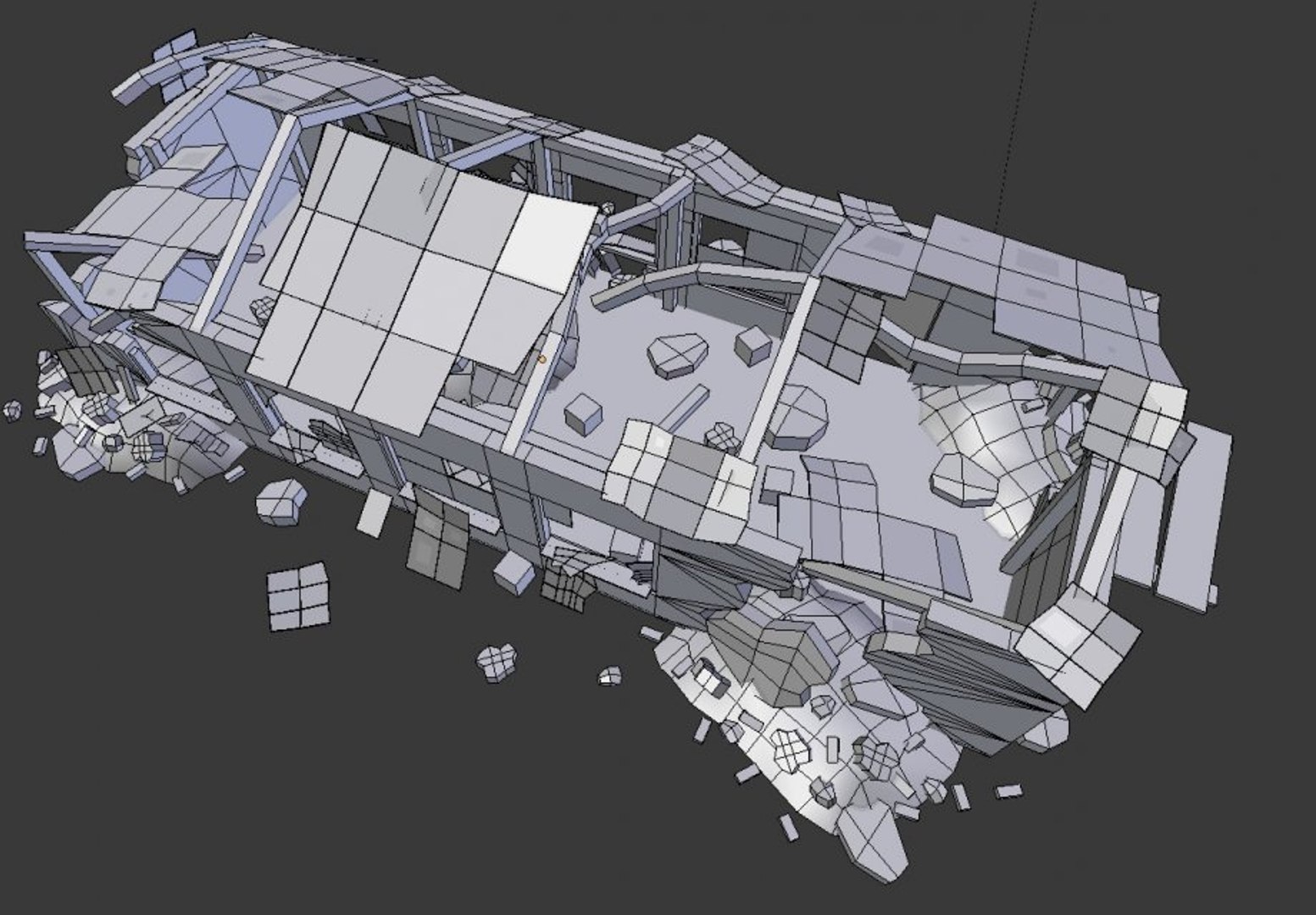 3d Destroyed Building