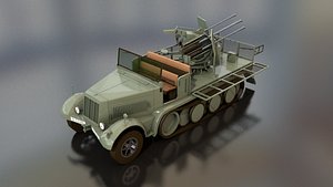 3D sdkfz 71 sonderkraftfahrzeug military vehicle