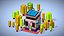 Bank With Broken Wall - Low Poly Model Scene