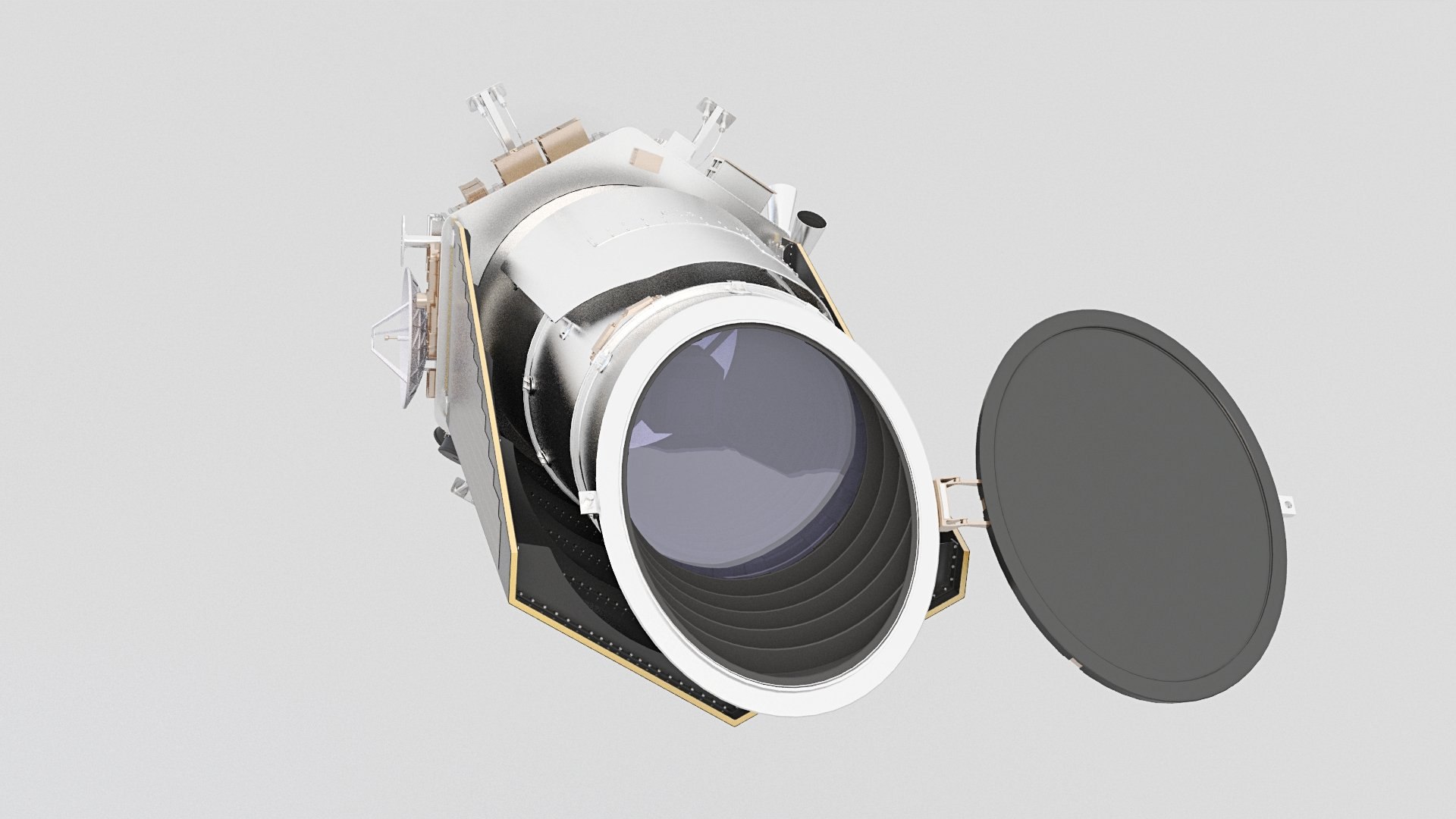 Spitzer Kepler Space Telescopes V1 3D Model - TurboSquid 2442295