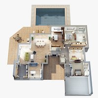 3D Floor Plan Scene 5s