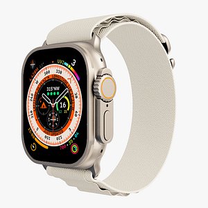 Apple Watch Ultra Titanium Case with Starlight Alpine Loop