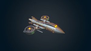 scifi military drone 03 3D