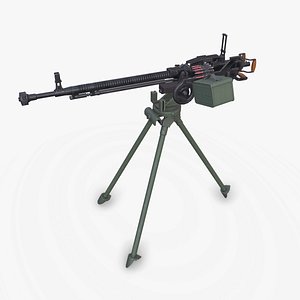 DShK Heavy Machine Gun Low-poly PBR