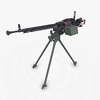 DShK Heavy Machine Gun Low-poly PBR