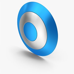 3D Round Shield model