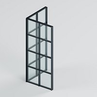 Two Storey Glazed Curtain Wall Corner with Pressure Caps