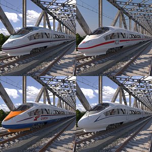 3D hi-speed train siemens velaro