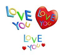 Emojis-Love - Pack with 3 emojis -