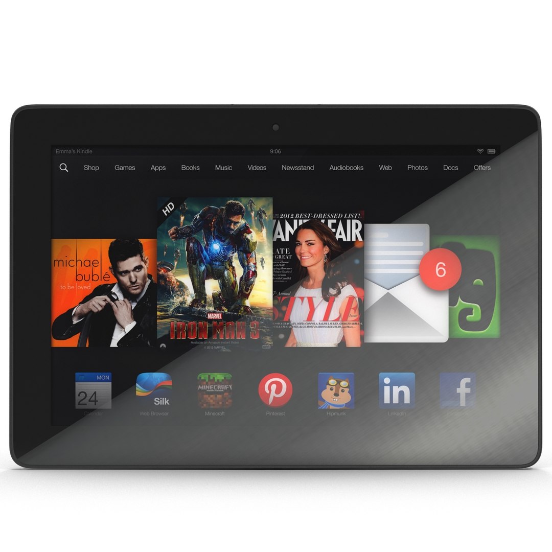Amazon Fire HD 8.9 3D Model 3D model preview