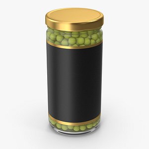 Green Peas Jar 3D