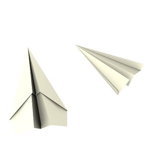 paper airplane toy 3d model