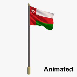 Oman Flag - Sultanate of Oman - Animated