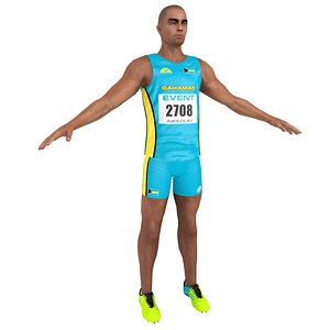 3D sprinter athlete