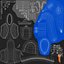 Parc d'attractions à trois manèges détaillés