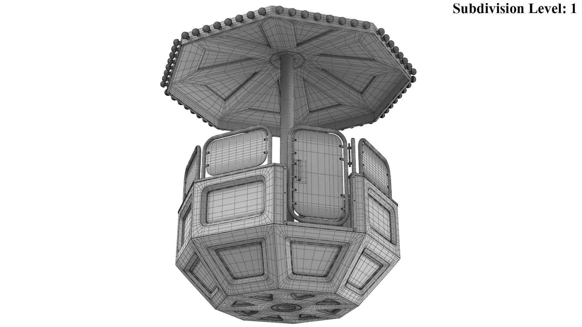 Three Detailed Rides Amusement Park 3D model - TurboSquid 2096773