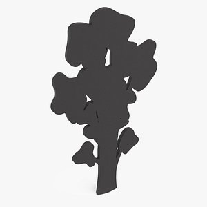 3D Small Tree Silhouette model