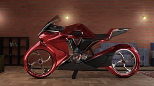 3D a motorcycle from the future  3D model model