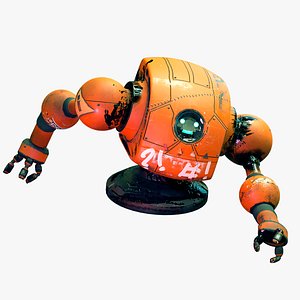 Floating Orange Robot - Old Robot