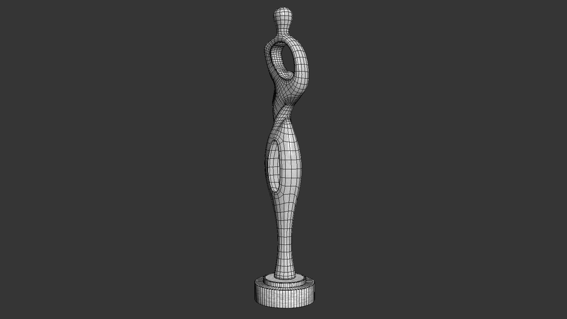 3D Contour Modern Figure Floor Sculpture - TurboSquid 2289317