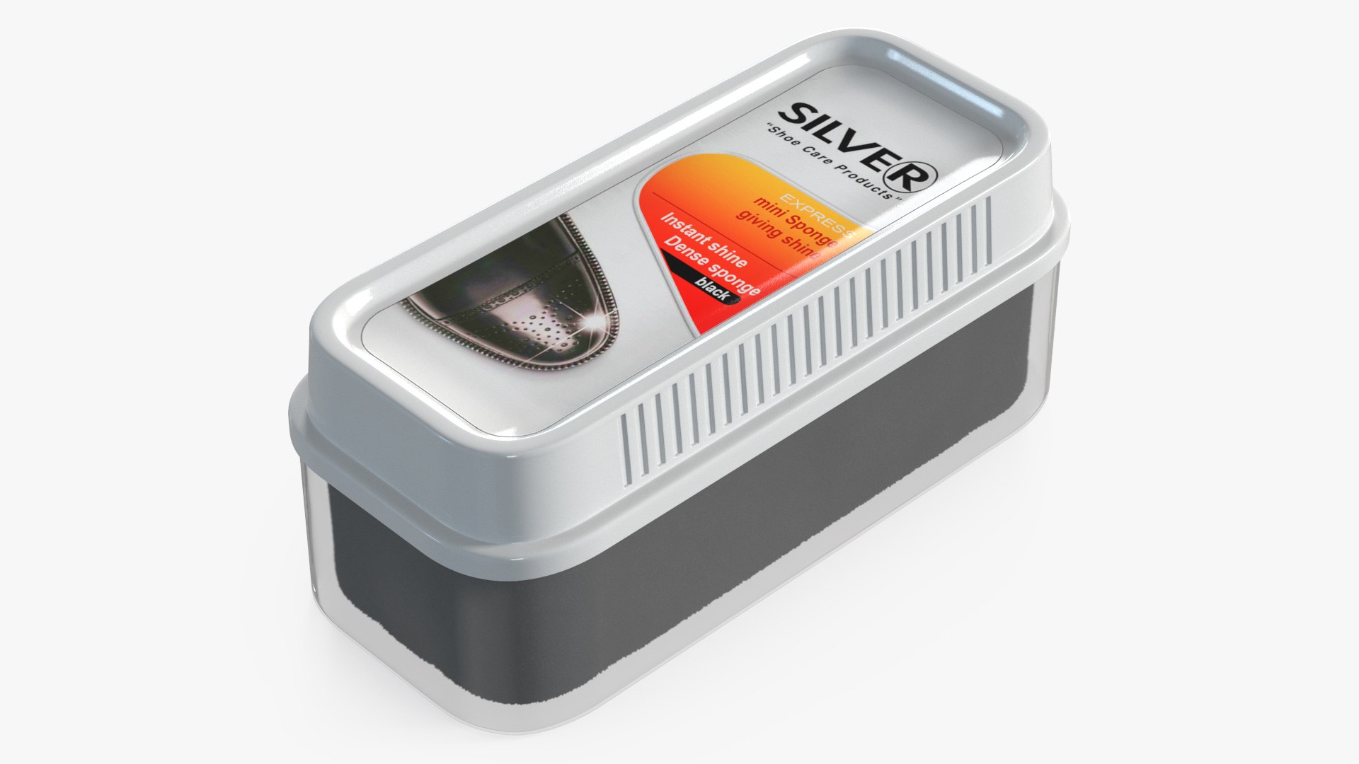 Shoe Shine Sponge Silver 3D model preview