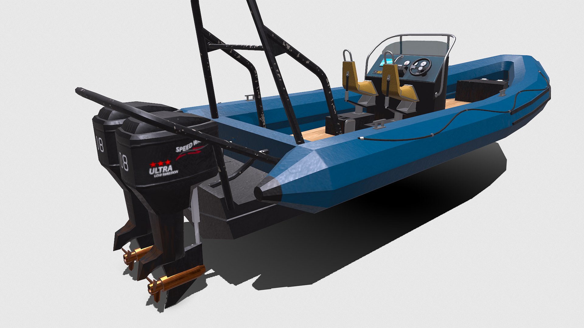 Rigid Inflatable Boat 3D - TurboSquid 1809744