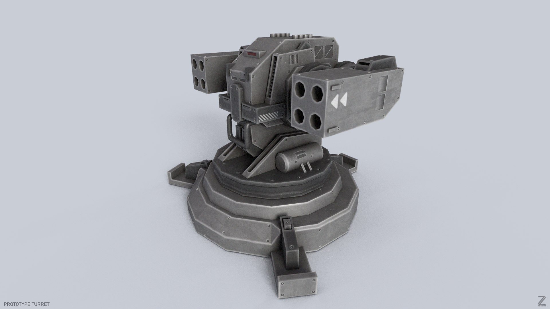 Prototype Turret 3D Model - TurboSquid 2392510