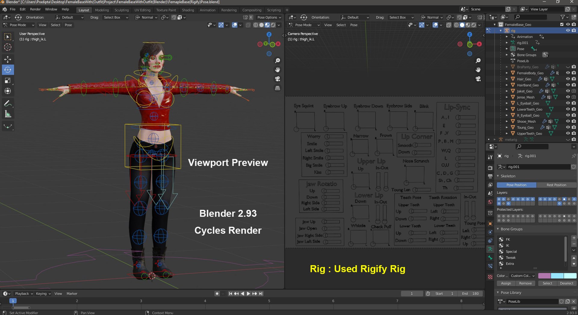 Female Base With Outfit 3D model - TurboSquid 1804840