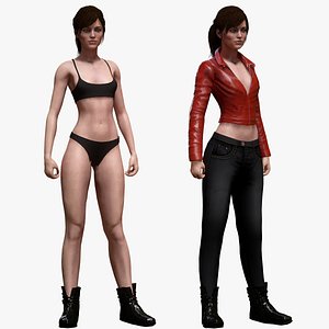 Female Base With Outfit 3D model