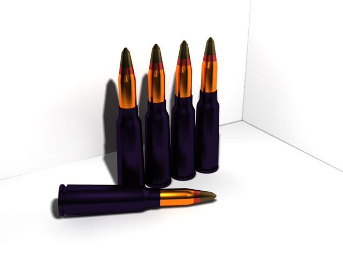 3d model 25mm bullet