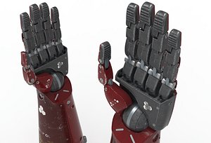 3D robot android mechanical hand arm