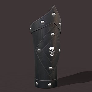 Medieval Bracers Leather Armor - 3D Model by abuvalove